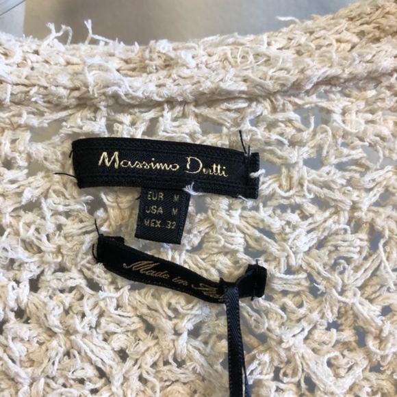 Massimo Dutti Open Cardigan Sweater Oatmeal NWT - Picture 4 of 8